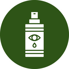 Sticker - Tear Gas Glyph Green Circle Icon