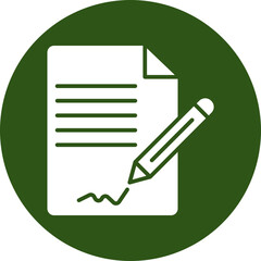 Poster - Agreement Glyph Green Circle Icon