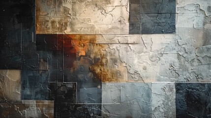 Abstract Geometric Painting with Textured Surfaces
