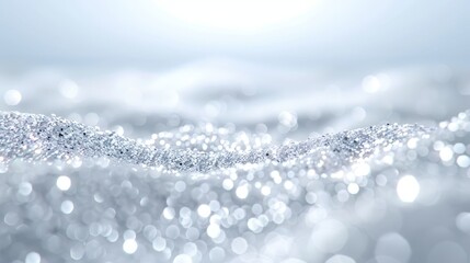 Wall Mural - the image is a close up of a snowy landscape with a lot of glitter