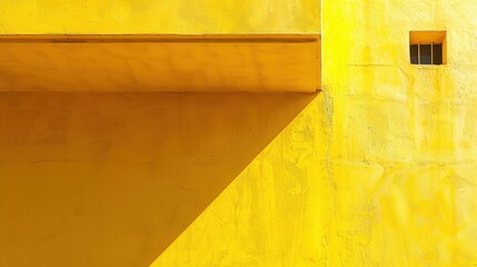 Wall Mural - Serene Geometry: Modern Yellow Background with Vibrant Geometric Patterns and Soft Lighting