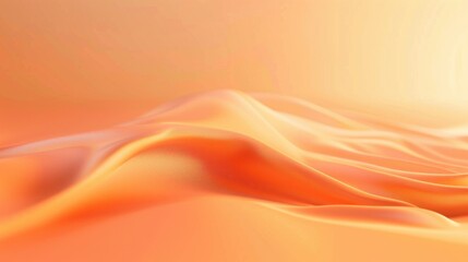 Wall Mural - Serene Minimalism: Pastel Orange Background with Ambient Light and Negative Space