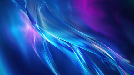 Wall Mural - Illuminated Harmony: Abstract Neon Blue Artistic Background with Warm Tones and Leading Lines