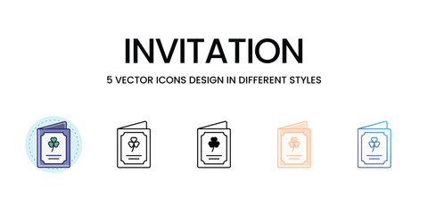 Poster - Invitation icons set vector illustration. vector stock