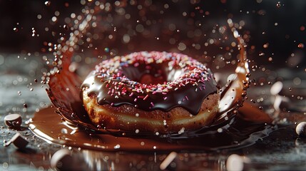 Donut Promotional commercial food photo. Food Background. Perfect for food photography or advertising.