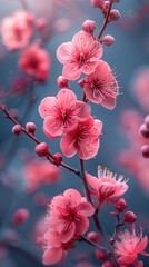 Wall Mural - pink cherry blossoms