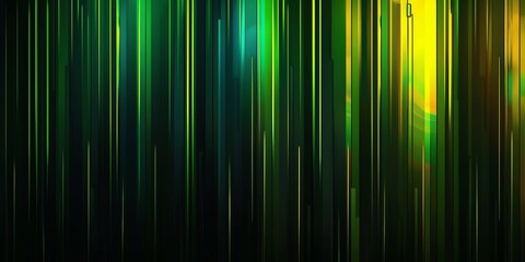 Abstract background with colorful vertical stripes on a black background. In the style of black history month concept. Yellow and green vertical lines on a black background.