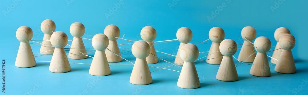 Connection, network, relation concept. human relation and network model ...