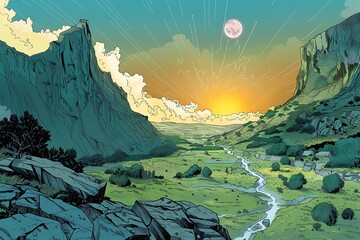 Wall Mural - A comic book series about the mystical energies that flow through ley lines