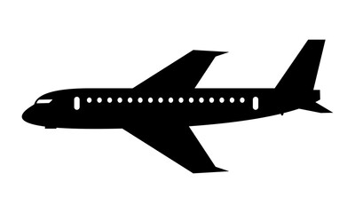 Poster - vector airplane silhouette logo