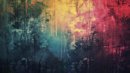 Wall Mural - Grunge Background with Dark Tones and Distressed Textures