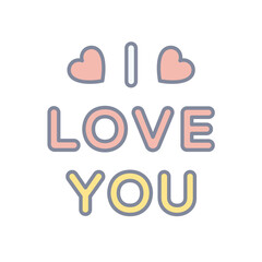 Wall Mural - I Love You vector icon