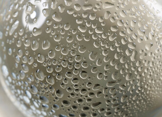 Wall Mural - water drops in glass sphere