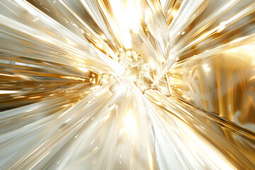 Wall Mural - A blurry image of a gold and white color with a lot of light