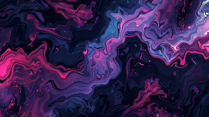 Poster - A purple and blue swirl pattern with a dark background