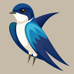 Wall Mural - Elegant Tree Swallow Vector Illustration Perfect for Nature Art Projects