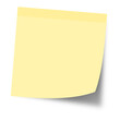 © Newhappyworkk - yellow blank sticky post note paper with shadow isolated from white background high resolution png