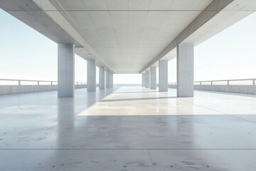 Wall Mural - Empty concrete floor for car park