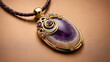 © Tatyana - Golden Purple Agate Pendant