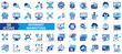 © Uniconlabs - Internet marketing icon collection set. Containing seo, sem, content, influencer, campaign, social media, automation icon. Simple flat vector.