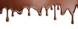 Melted brown chocolate dripping on white background, with clipping path 3D illustration.
