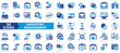 © Uniconlabs - Inventory management icon collection set. Containing warehouse, company, industry, supply chain, storage, manufacturing, component icon. Simple flat vector illustration.