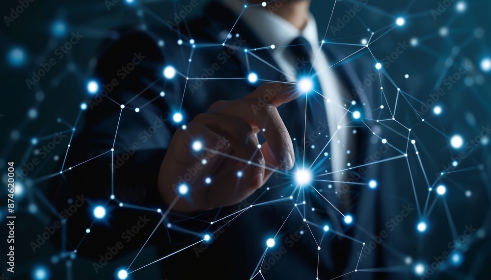 Hr management businessman connecting manager icon for organizational ...