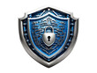 © Shahabuddin - A sleek and modern 3D internet security badge isolated on a white or transparent background.