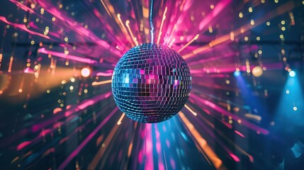 Wall Mural - Disco Ball in a Party Setting