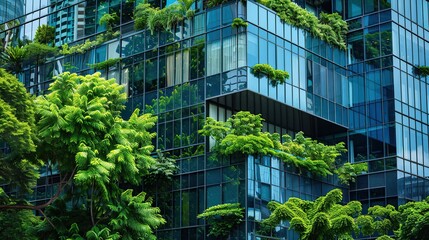 Poster - Modern Architecture with Lush Greenery