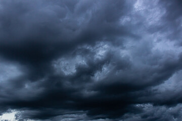 Wall Mural - big clouds in sky before the storm