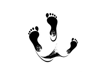 Poster - Abstract Footprints Design