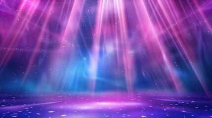 Poster - Purple and Blue Spotlight with Stars