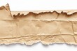© Ariestia - Close-up of a crumpled brown paper texture with torn edges on a white background