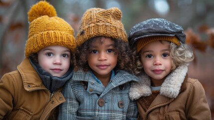 Sticker - Three Children in Winter