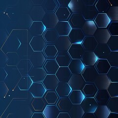 Poster - abstract technology concept hexagon blue background digital futuristic pattern design tech vector science shape network modern connection