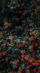 Wall Mural - A Lush Tapestry of Red and Green