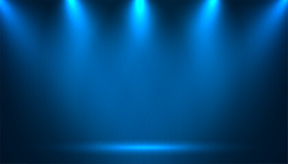 Poster - glowing focus light effect on abstract stage background