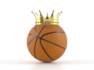 Sticker - Basketball ball with crown