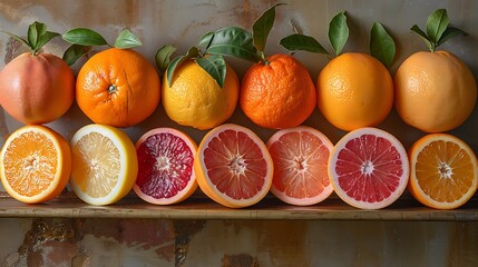 Wall Mural - **A selection of citrus fruits