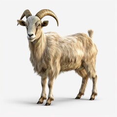 Poster - goat isolated on white