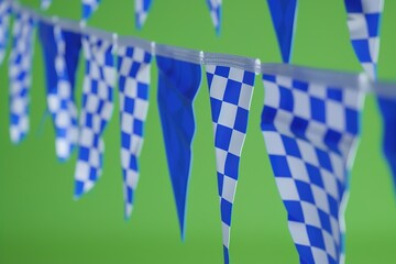 oktoberfest bunting decoration icon isolated