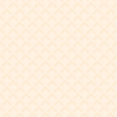 Waffle 3D seamless pattern light cream colors illustration. Ice cream cone texture fade condition on square background. Wafer graphic pattern.