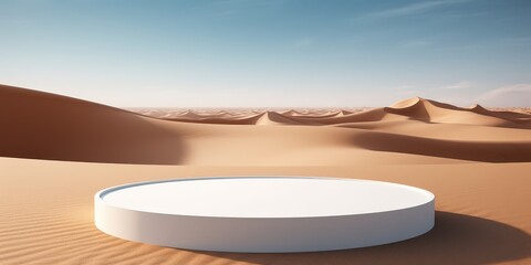 Sticker - White Platform in Desert Landscape