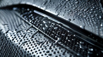 A zoomedin shot of a car covers mesh vents designed to prevent moisture buildup and mildew.