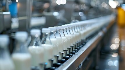 Poster - Automated Dairy Processing Plant Bottling and Packaging Milk and Dairy Products Efficiently