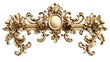 © Thares2020 - Ornate Vintage Gold Frame with Intricate Floral Decor on White Background