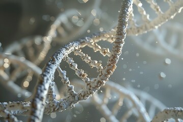 Wall Mural - DNA spiral, RNA, scientific background, 3d ing
