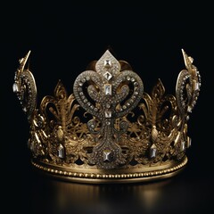 Sticker - golden crown isolated