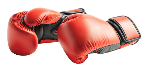 Wall Mural - Pair of red and black leather boxing gloves, cut out